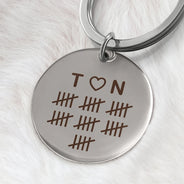 Wedding Anniversary, Gift For Couples, Gift For Husband, Gift For Wife, Happy - Happy 25th Anniversary, Silver Anniversary - Personalized Keyring