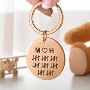 Wedding Anniversary, Gift For Couples, Gift For Husband, Gift For Wife, Happy - Happy 25th Anniversary, Silver Anniversary - Personalized Keyring