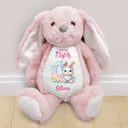 Gift For Kids, Grandpa - Grandkids, Grandma - Grandkids, Gift For Grandkids, Easter - Happy Easter Bunny Alphabet Letters - Personalized Soft Toy Bunny