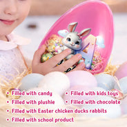 Easter,Happy,Gift For Kids,Parents - Happy Easter Bunny Chicken - Personalized Fillable Egg