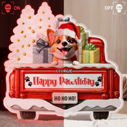 Dog Lovers,Christmas,Funny,Pet Lovers - Have Yourself A Furry Little Christmas - Personalized Custom Shaped Light Box