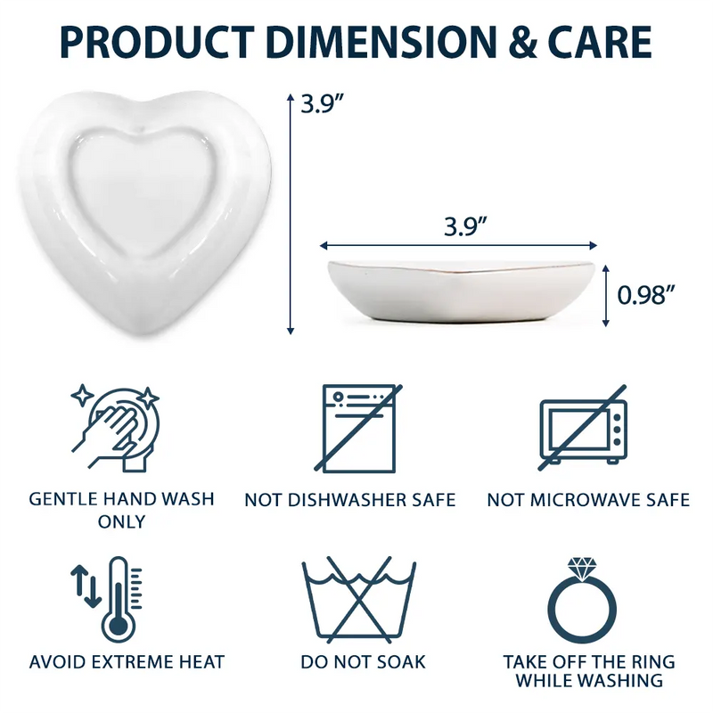 Married Engaged Couple & The Sea Wedding - Personalized Heart Ring Dish