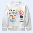 Back To School, Parents, Adorable, Vector - Here I Come Kids Back To School - Personalized T Shirt