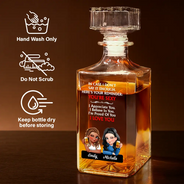Gift For Sisters, Gift For Bestie, Funny - Here's Your Reminder - Personalized Square Whiskey Bottle