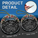Holding Hands First Christmas Couple - Personalized Circle Glass Ornament