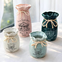 Top Market,Art Design,New House,Cozy,Family,Photo - Pencil Sketch - Remove BG (For Landscape) - Custom Photo Pencil Sketch Home Sweet Home New House - Personalized Ribbon Tie Flower Vase