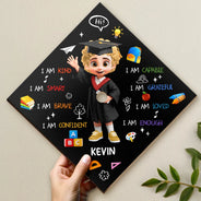 Graduation,Grandpa - Grandkids,Gift For Kids,Gift For Grandkids,Grandma - Grandkids,Dad - Children,Mom - Children - I Am A Pre-K Kindergarten Graduate - Personalized Graduation Cap Topper