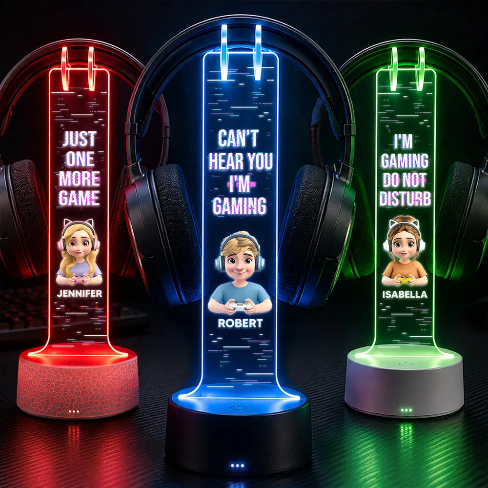 I Am Gaming Do Not Disturb 3D Effect Gamer - Personalized Headphone Stand