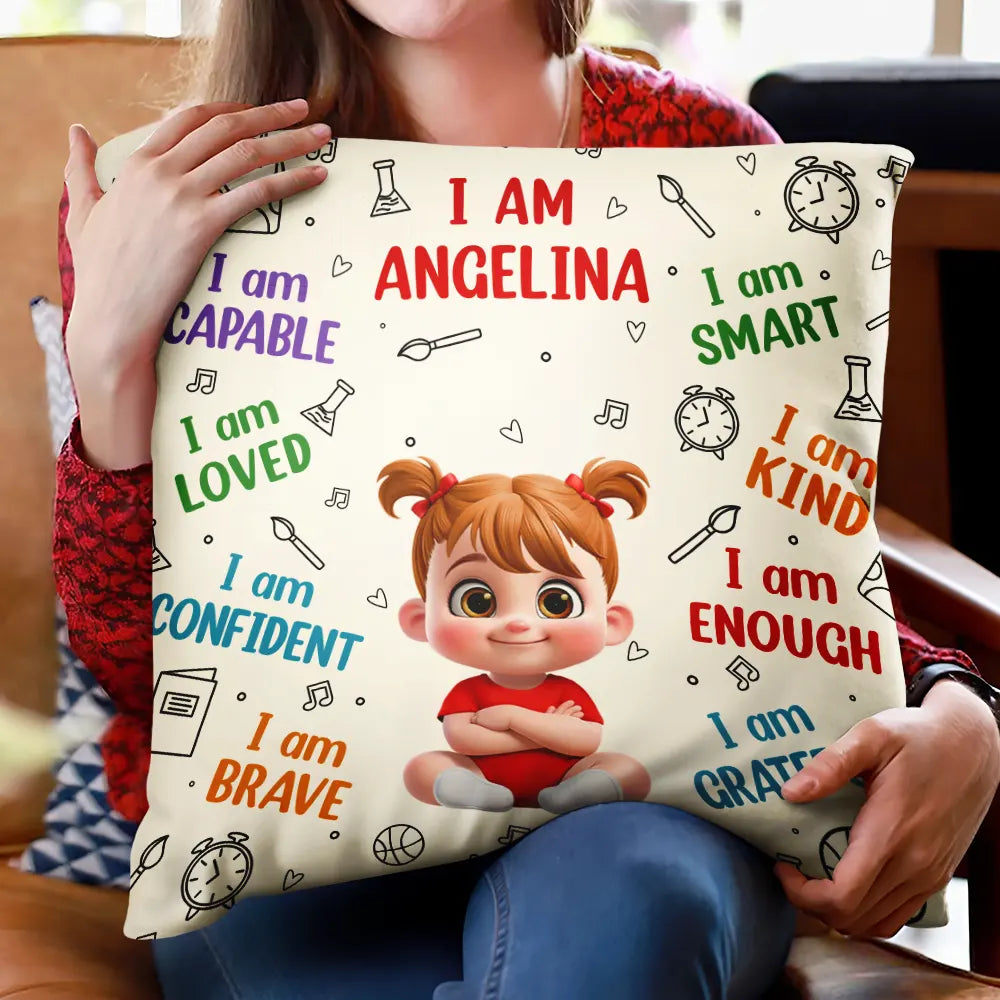 Gift For Husband,Gift For Boyfriend,Gift For Men,Happy - I Am Kind I Am Smart - Personalized Pillow