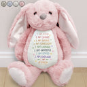 Gift For Grandkids,Grandma,Grandkids,Grandpa,Gift For Son,Gift For Daughter,Gift For Kids - I Am Kind I Am Smart - Personalized Soft Toy Bunny
