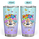 Back To School, Gift For Kids, Adorable, Vector - I Am Smart Kind Brave Butterfly - Personalized Tumbler