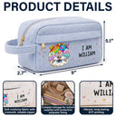 Back To School, Gift For Kids, Adorable, Vector - I Am Smart Kind Brave Butterfly Flower Rainbow - Personalized Corduroy Pencil Case