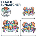 Gift For Kids, Summer, Adorable, Vector - I Am Smart Kind Brave Crab Castle Boat - Personalized Window Hanging Suncatcher Ornament