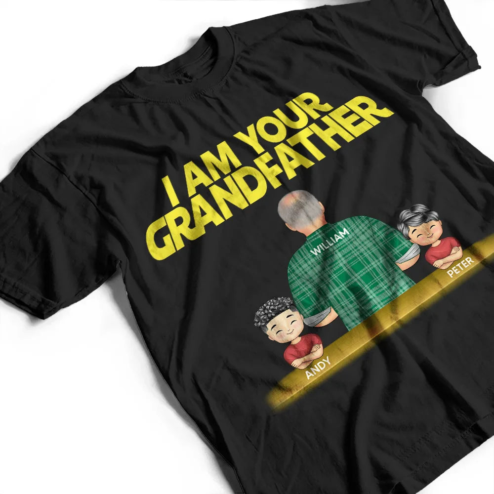 Happy,Gift For Grandpa - I Am Their GrandFather - Personalized T Shirt