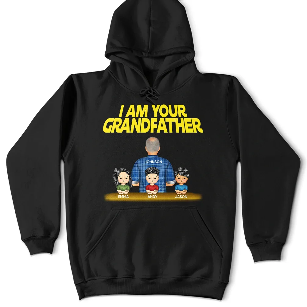 Happy,Gift For Grandpa - I Am Their GrandFather - Personalized T Shirt