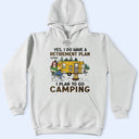 Camping,Campsite,Retirement,Gift For Yourself,Funny,Parents,Gift For Husband,Gift For Wife - I Do Have A Retirement Plan Camping - Personalized T Shirt