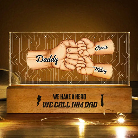 I Have A Hero - Personalized Rectangle LED Light