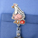 Nurse,Gift For Women,Gift For Men,Happy,Gift For Yourself - Registered Silly Goose Nurse - Personalized Badge Reel