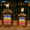 Gift For Bestie,Funny - I Like My Whiskey Straight - Personalized Whiskey Bottle