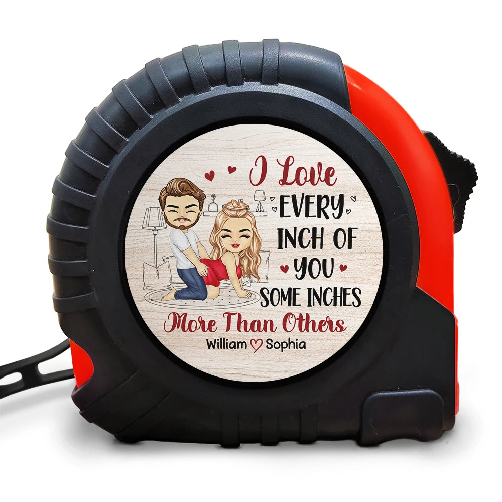 I Love Every Inch Of You Doggy Couple - Personalized Tape Measure