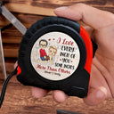 Gift For Couples,Old Couples,Gift For Husband,Gift For Wife,Gift For Boyfriend,Gift For Girlfriend,Love - I Love Every Inch Of You Doggy Couple - Personalized Tape Measure