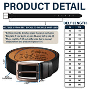 Gift For Couples,Gift For Husband,Gift For Boyfriend - I Love You Either Way - Personalized Engraved Leather Belt