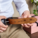 I Love You For Your Personality But That's A Huge Bonus - Funny Gift For Husband, Boyfriend, Spouse, Fiance, Dad Gift - Personalized Engraved Leather Belt