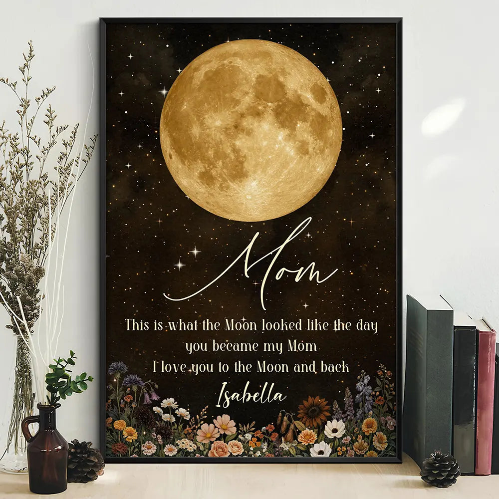 I Love You To The Moon And Back - Personalized Poster