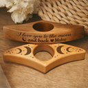 Gift For Couples,Gift For Husband,Gift For Wife,Gift For Boyfriend,Gift For Girlfriend,Reading,Happy - I Love You To The Moon & Back Couple - Personalized Book Page Holder