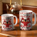 Gift For Couples,Old Couples,Gift For Husband,Gift For Wife,Gift For Boyfriend,Gift For Girlfriend,Custom Photo,Love - I Love Your Face Timber Couple - Personalized White Edge-to-Edge Mug