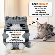 Pet Lovers - I May Be A Tiny Cat - Personalized Doll Crochet With Custom Card
