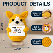 Pet Lovers - I May Be A Tiny Dog - Personalized Doll Crochet With Custom Card