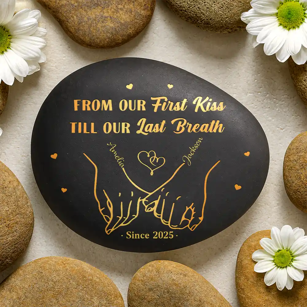 Gift For Couples,Gift For Husband,Gift For Wife,Gift For Boyfriend,Gift For Girlfriend,Love - I Met You I Like You Couples - Personalized Printed Rock