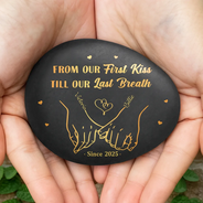 Gift For Couples,Gift For Husband,Gift For Wife,Gift For Boyfriend,Gift For Girlfriend,Love - I Met You I Like You Couples - Personalized Printed Rock