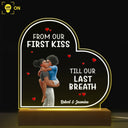 Gift For Couples,Gift For Husband,Gift For Wife,Gift For Girlfriend,LGBT,Love - I Met You Liked You Love You Forever - Personalized 3D Led Light Wooden Base