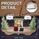 Sad,Memorial,Pet Lovers,Christmas - I Miss You Cozy Home - Personalized Medallion Glass Ornament