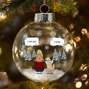 Christmas,Pet Lovers,Memorial,Sad - I Miss You Memorial Pet Loss - Personalized Glass Bauble Ornament