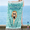 Gift For Women,Gift For Yourself,Summer,Beach,Travel,Happy - I Need Some Vitamin Sea - Personalized Turkish Beach Towel