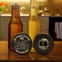 Gift For Father,Sport Dad,Children - I Scored Getting You As My Dad - Personalized Hockey Puck Bottle Opener