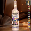 Gift For Mother,Gift For Daughter,Daughters (Adult),Mom,Sons,Happy - I Smile Because You're My Daughter - Personalized Bottle Light