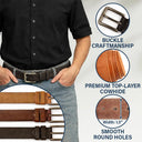 Gift For Couples, Gift For Husband, Gift For Boyfriend, Funny - Couple I Love Your Face Especially When - Personalized Cowhide Leather Belt