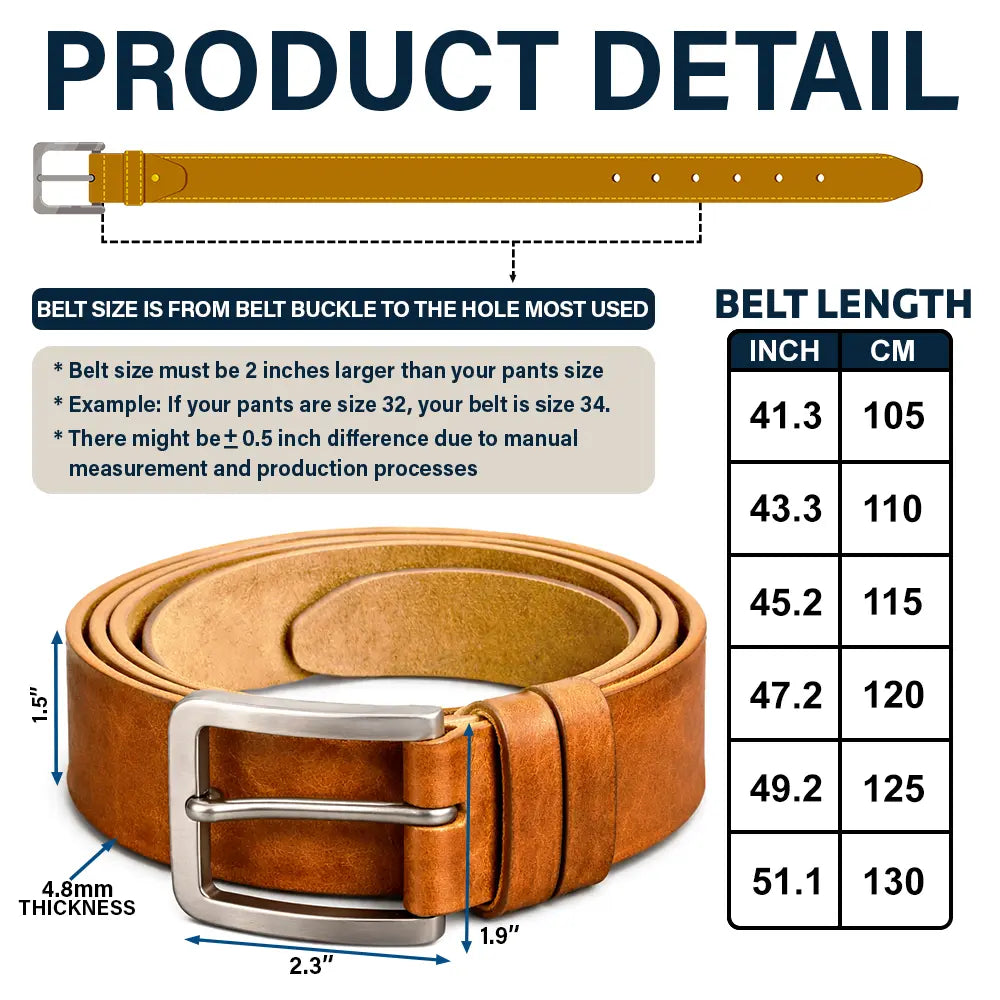 Gift For Couples, Gift For Husband, Gift For Boyfriend, Funny - I Promise To Always Be By Your Side Naughty Couple - Personalized Cowhide Leather Belt