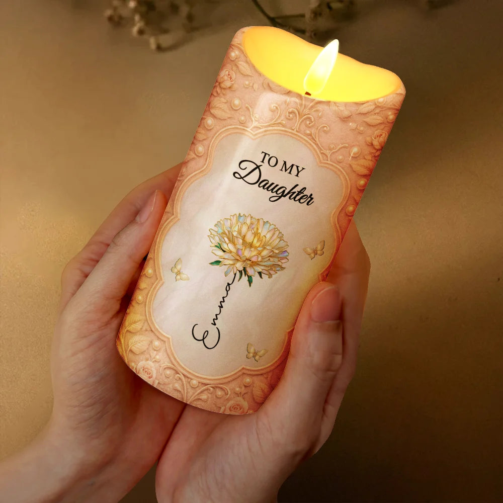 Grandma,Grandkids,Gift For Grandkids,Gift For Daughter,Love - I Will Stay There Forever And Always - Personalized Flameless LED Candle