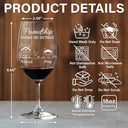 Love, Gift For Bestie, Long Distance, Gift For Sisters, Gift For Sibling, Mom - Daughters (Adult), Family - I Wish You Lived Next Door - Personalized Wine Glass