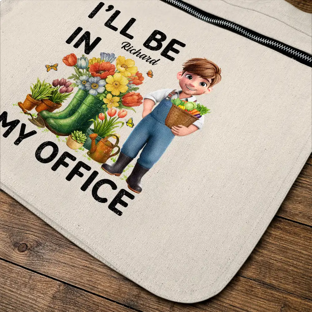 Gift For Women,Gift For Men,Happy,Gardening,Gift For Yourself,Gift For Mother,Gift For Father - I'll Be In My Office - Personalized Gardening Apron
