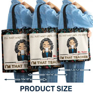 Teacher, Back To School - I'll Just Wait Until It's Quiet - Personalized Zippered Canvas Bag