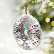 Sad, Memorial, Christmas - I'm Always With You 3D Cardinal - Personalized Custom Shaped Acrylic Ornament