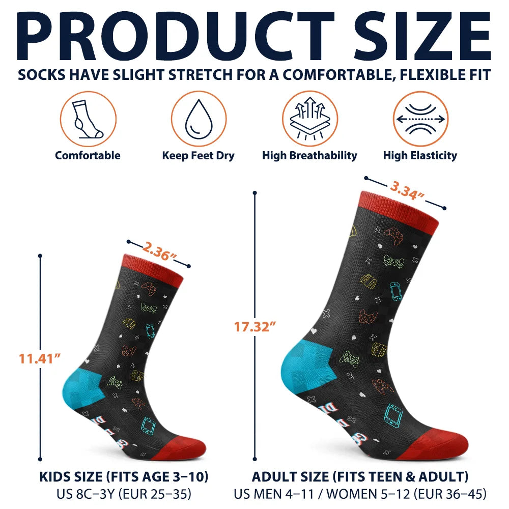 Gift For Kids,Gift For Grandkids,Dad,Children,Happy,Christmas - I'm Gaming Do Not Disturb - Personalized Socks