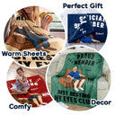 Gift For Father,Gift For Grandpa,Gift For Husband,Non-Eng,Vector,Humorous - I'm Just Resting My Eyes - Personalized Fleece Blanket, Sherpa Blanket