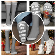 Gift For Father,Gift For Grandpa,Gift For Men,Non-Eng,Vector,Humorous - I'm Just Resting My Eyes - Personalized Socks
